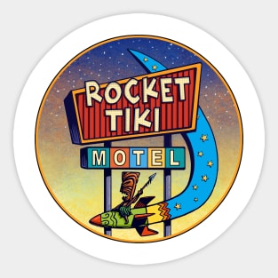 Rocket Tiki Motel Sticker